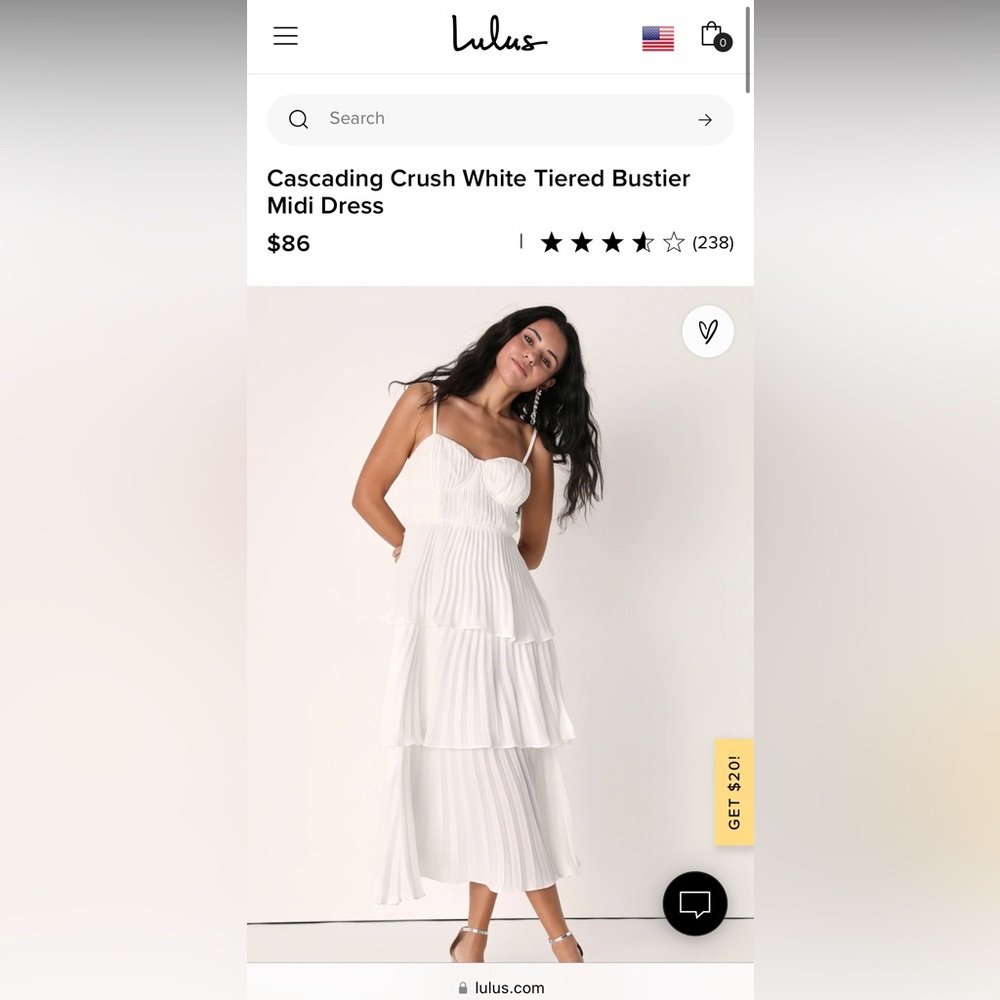 Cascading Crush Bridal Tiered Maxi Dress